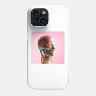 Facial muscles, illustration, (F035/6168) Phone Case