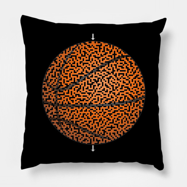 Basketball Shaped Maze Labyrinth Basketball Pillow Teepublic