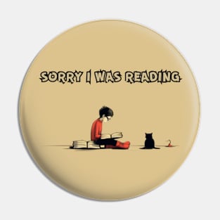 Sorry, I Was Reading, cat, reading books Pin