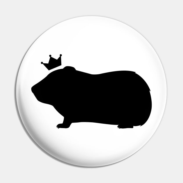 Guinea Pig Queen Silhouette Pin by PaperRain