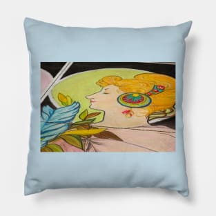 Chalk Portrait Pillow