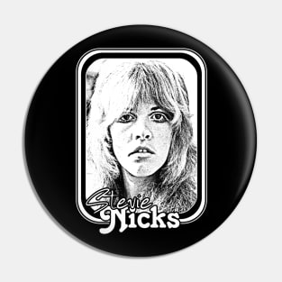 Stevie Nicks // Retro 70s Style Fan Design Pin