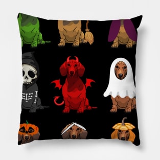 Dachshunds Halloween Funny Dachshunds Costume Pillow