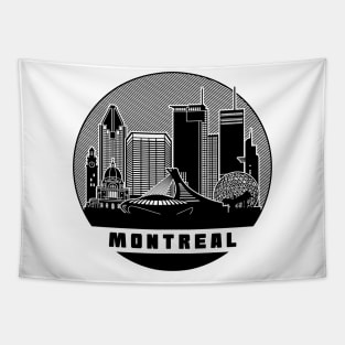 Montreal Canada Skyline Tapestry