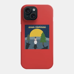 Snow Man on Chrismast Night Phone Case