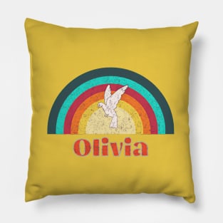 Olivia- Vintage Faded Style Pillow