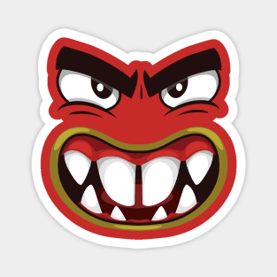 Creepy wide mouth monster face Magnet