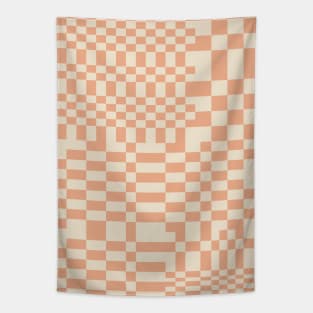 Checkerboard Pattern - Muted Neutral Tapestry