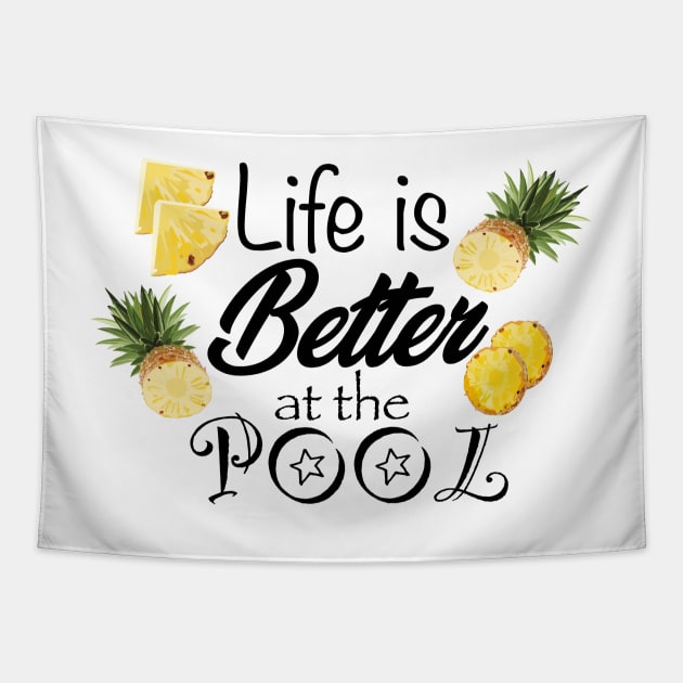 Life is Better at the Pool Tapestry by smoochugs