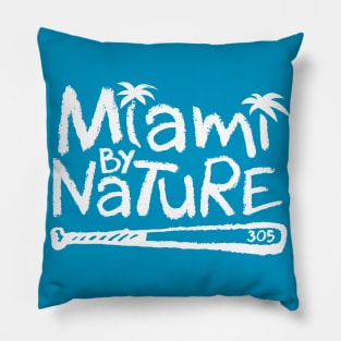 Miami By Nature (white font) Pillow