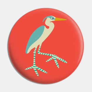 GREAT BLUE HERON Coastal Ocean Sea Bird with Big Feet - UnBlink Studio by Jackie Tahara Pin