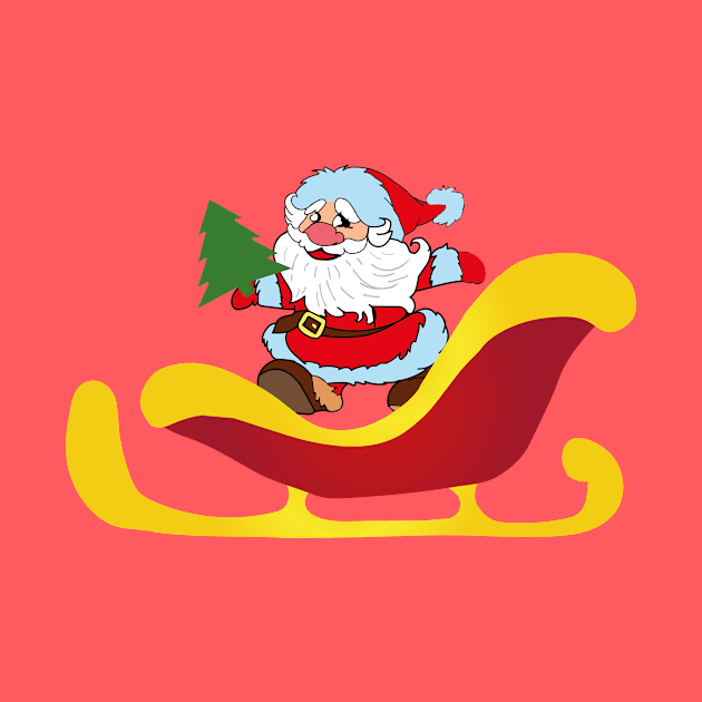 Santa Claus in sleigh by RipaDesign