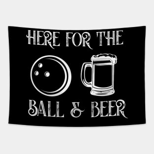 Balls & beer funny bowling alley sport drinking Tapestry