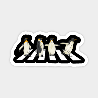 Waddle and Whisker Penguin Crossing Road, Tee for Penguin Aficionados Magnet