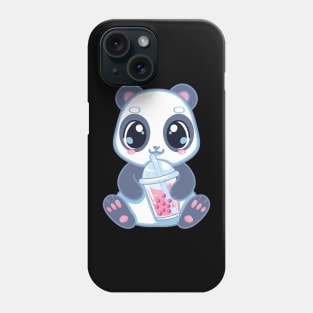 Cute Panda Boba Bubble Tea Panda Bear Boba Drink Phone Case