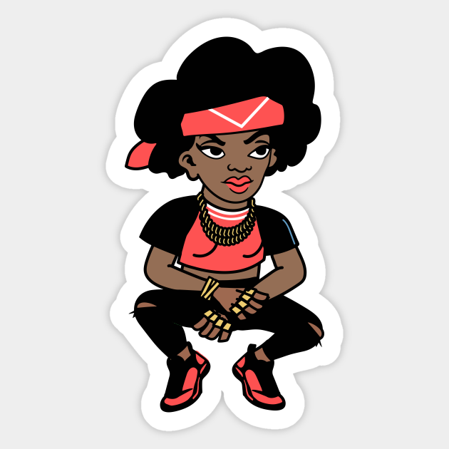 Old School Hip Hop Fly Girl Cartoon - Fly Girl - Sticker | TeePublic Old School Hip Hop Fly Girl Cartoon - Fly Girl - Sticker | TeePublic