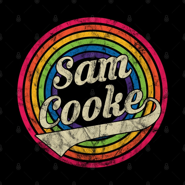 Sam Cooke - Retro Rainbow Faded-Style by MaydenArt