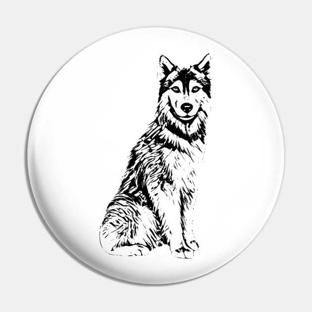 Husky Pin by Nimmersatt