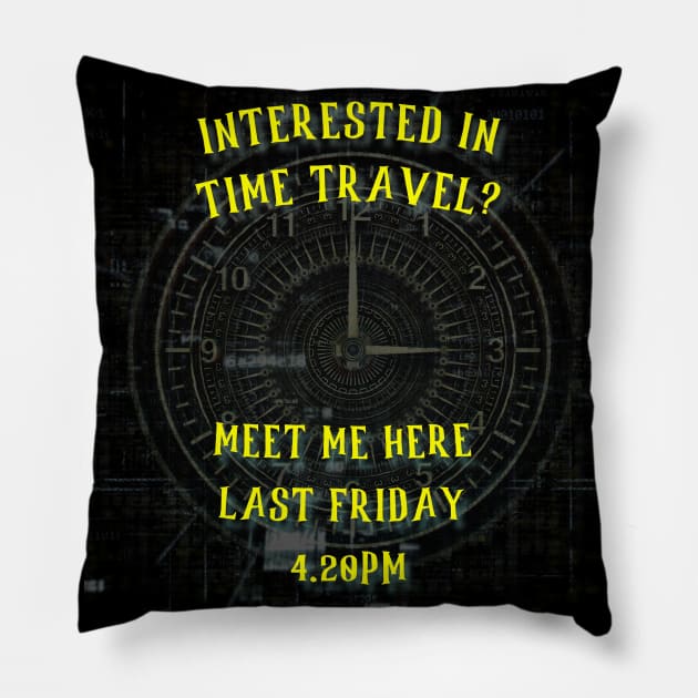 Time Traveler Pillow by Closeddoor