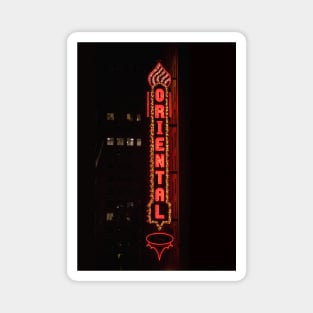 Vintage Oriental Theatre Neon Magnet