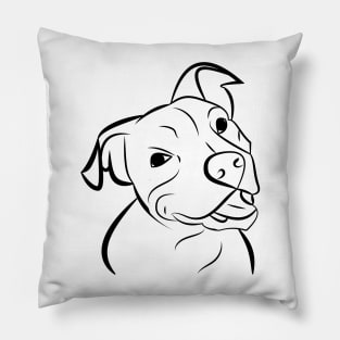 Dog, pit bull, dog head Pillow