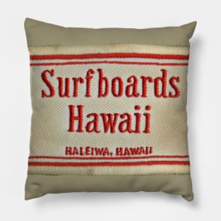 Vintage Surfboards Hawaii Patch Pillow