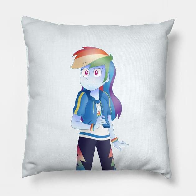 Rainbow Dash (EqG) Pillow by melissaan618