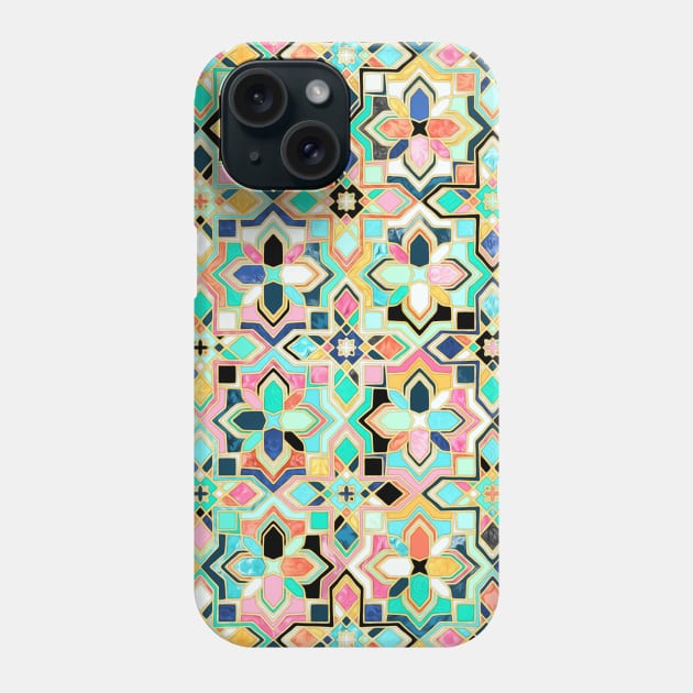 Gilded Boho Jeweled Tiles Phone Case by micklyn