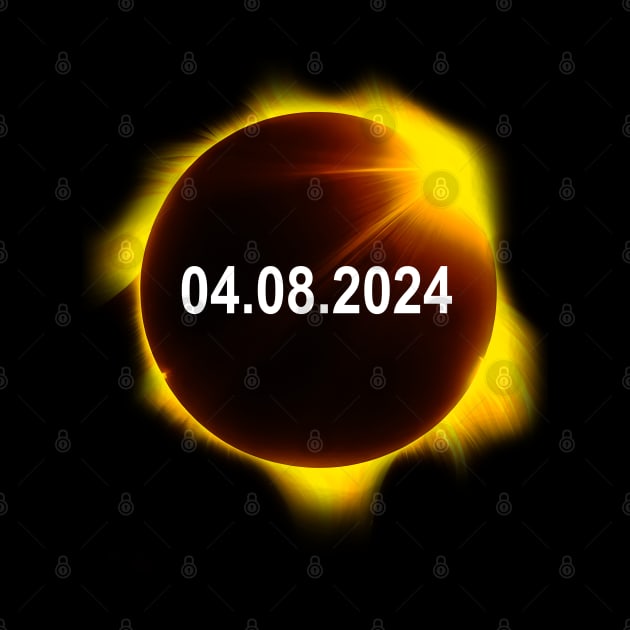 Total Solar Eclipse April 8, 2024 American Eclipse by Emma Creation