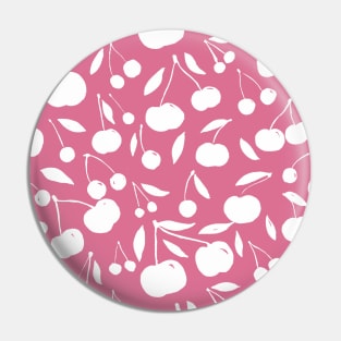 Cherries pattern - pink Pin