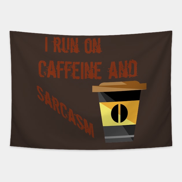 Caffeine and Sarcasm Tapestry by Courtney's Creations