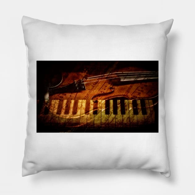 Classical Music For Piano And Violin Pillow by JimDeFazioPhotography