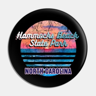 Hammocks Beach State Park North Carolina Retro Sunset Pin