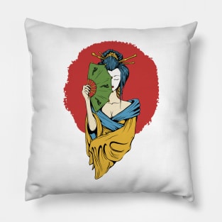 Geisha, The Hidden Dragon Pillow