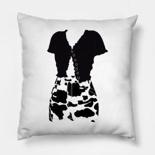 Cute shirt and cow print skirt Pillow