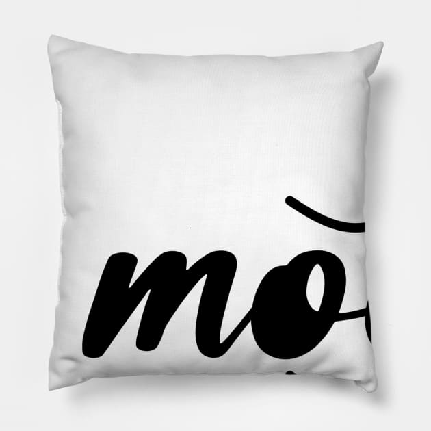 moody letter typography Pillow by zaiynabhw