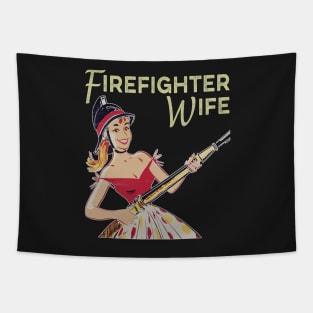 1950s Vintage Firefighter Wife Tapestry