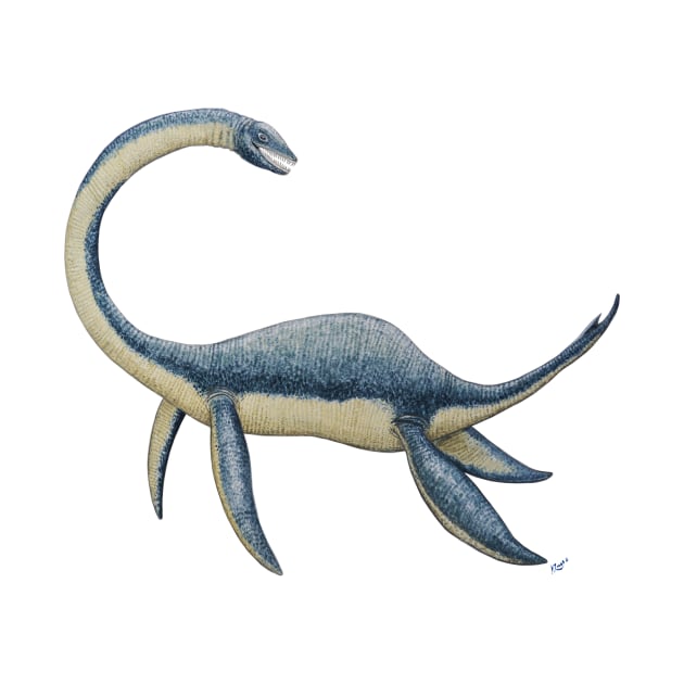 Plesiosaurus dinosaur by chloeyzoard