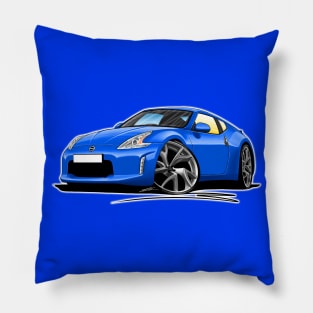 Nissan 370z Blue Car Caricature Pillow