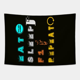 Eat Sleep F1 Repeat Tapestry