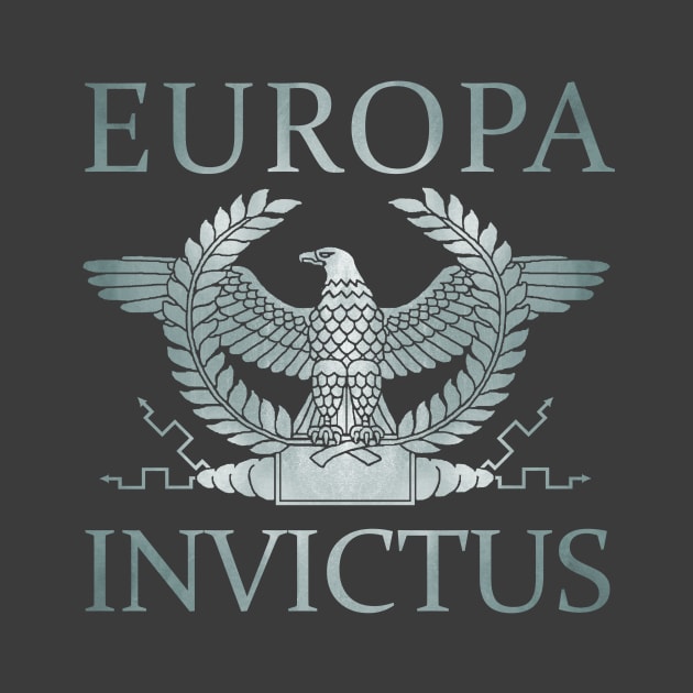 Europa Invictus - Silver Eagle on Gray by AtlanteanArts