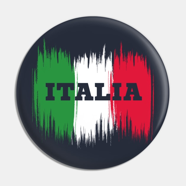 Italia, Flag of Italy Pin by E.S. Creative