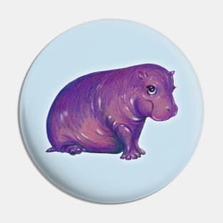 Cute Baby Hippo Pin