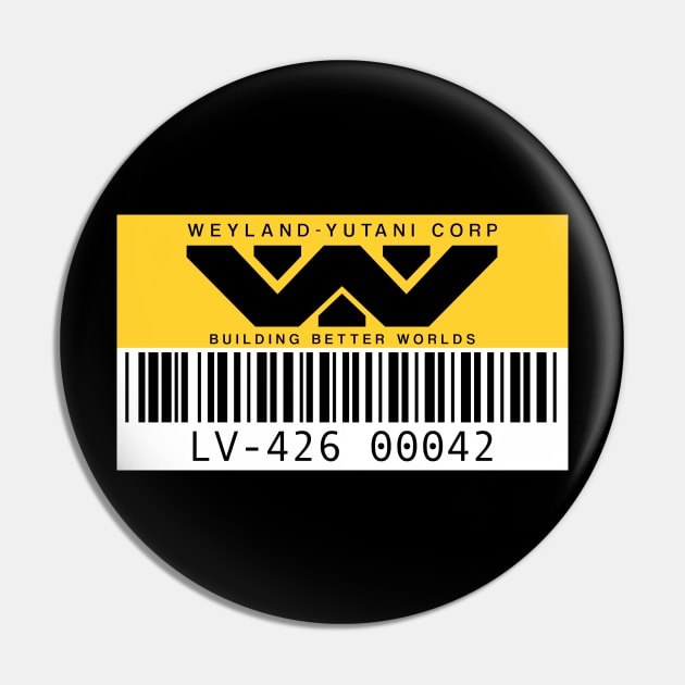 Weyland Yutani Asset tag Pin by Bryan Finster