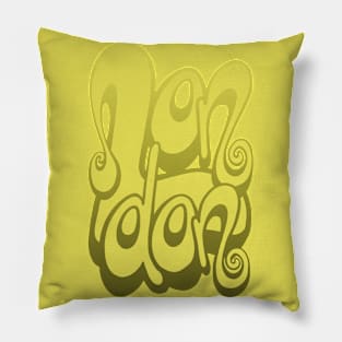 London lettering art - Meadowlark Yellow Pillow