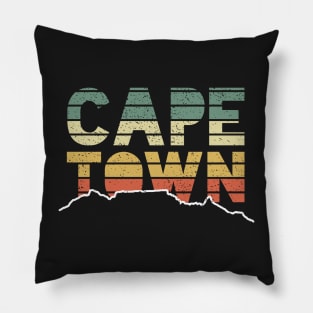 Cape Town Table Mountain South Africa Vintage Pillow