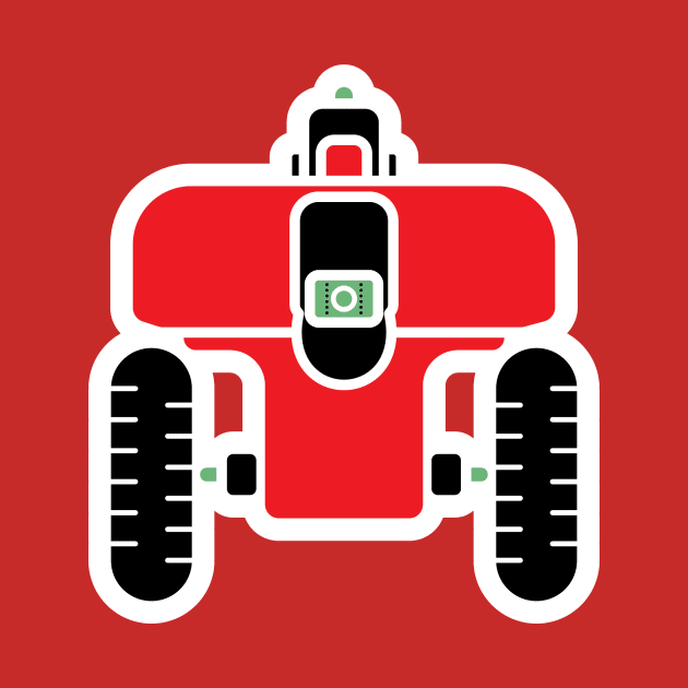 Smart Farming Robot Car Sticker vector illustration. Farm transportation objects icon concept. Robots in agriculture, farming robot, robot greenhouse sticker design logo. by AlviStudio