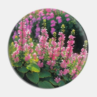 Closeup of Lovely Pink Alpine Flowers Pin