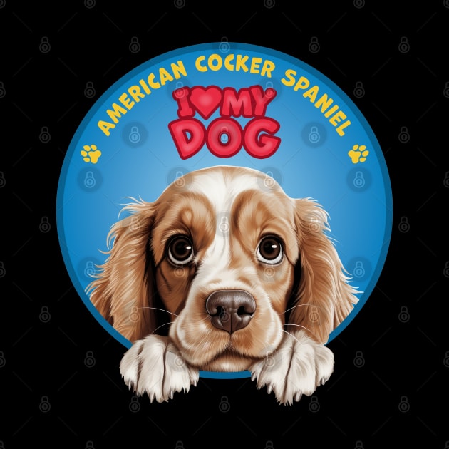 I Love my dog American Cocker Spaniel by SergioArt