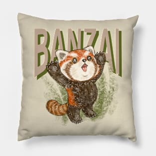 Banzai red panda Pillow